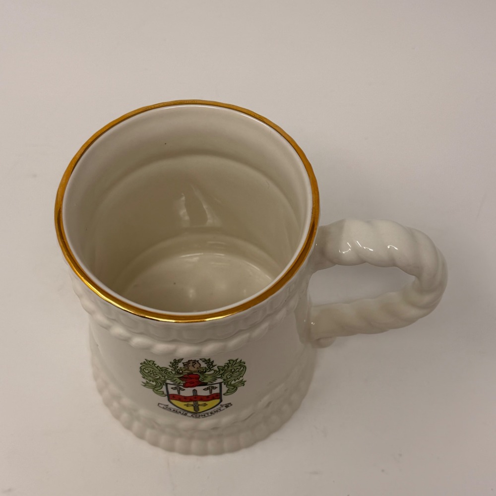 Vtg Sampson Bridgwood Lifelong Ironstone Knight Tankard Mug Coat of Arms England - Picture 9 of 14
